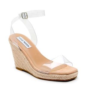 Size 8.5 Steve Madden Parra Clear Espadrilles
